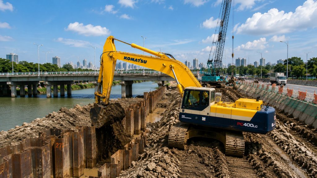 40-Ton Excavator Rental Johor Bahru — Operated | GCM green city machinery 40 ton excavator johor bahru