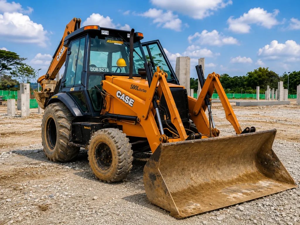 Projects Backhoe loader with enclosed air-conditioned cab