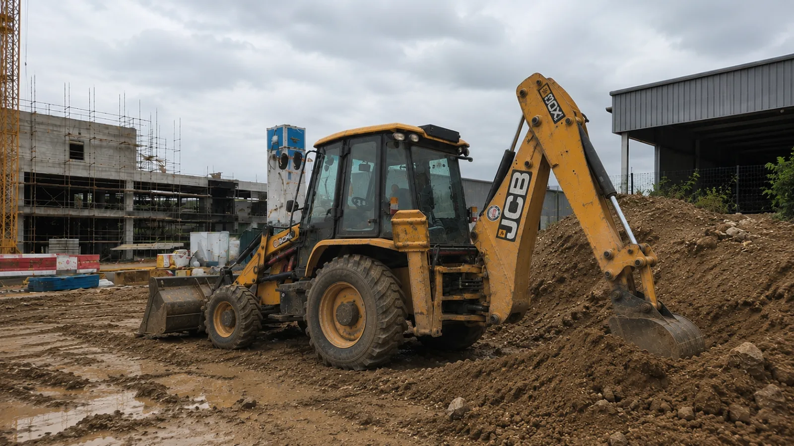 green city machinery(gcm) backhoe with cabine